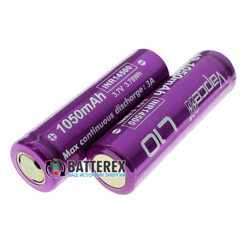 14500 Vapcell L10 1050mah 3.7V 3A висока реальна ємність