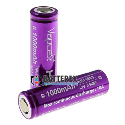 14500 Vapcell H10 1000mah 3.7V 10A высокотоковый