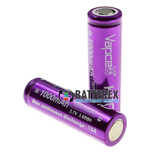 14500 Vapcell H10 1000mah 3.7V 10A высокотоковый