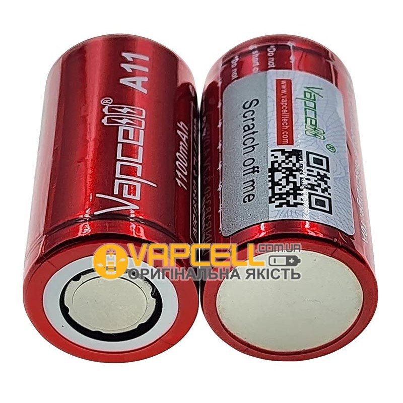 Акумулятор 18350 Vapcell A11 INR 1100mah 3.7V високотоковий 10A без захисту