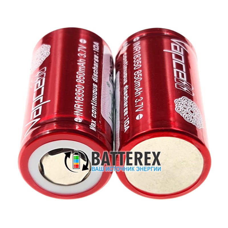 18350 акумулятор високострумовий Vapcell INR 850mah 3.6V 10A