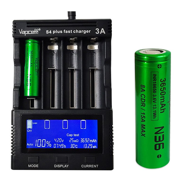 Акумулятор Li-ion 18650 Vapcell INR N36 3650mah 3.6V 8/15A високотоковий