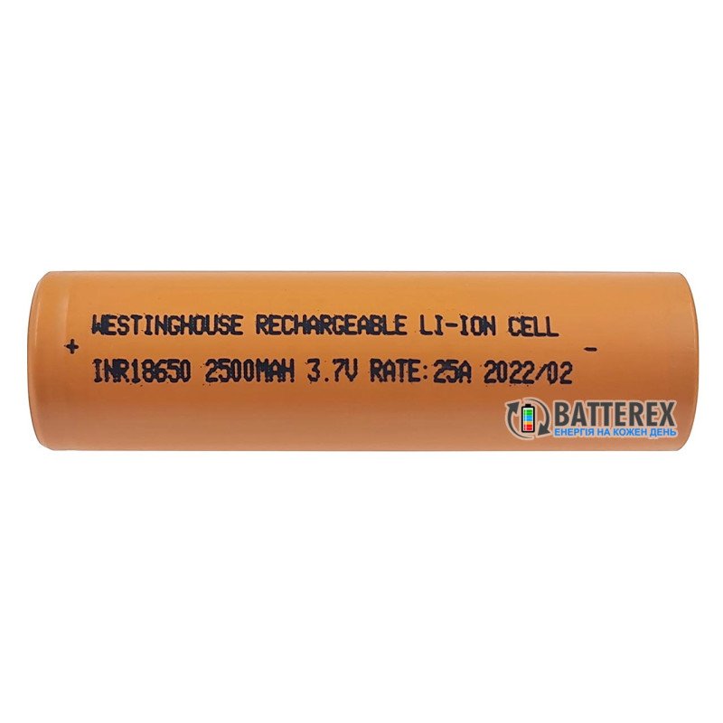 Акумулятор 18650 Westinghouse INR18650 2500mah 3.7V 25A високотоковий