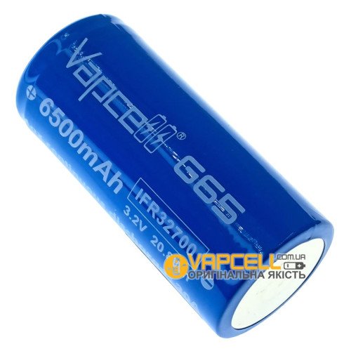 32700 LiFePO4 Vapcell G65 IFR32700 6500mah 3.2V високотоковий 30A